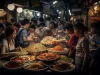Generative ai lively asian street food